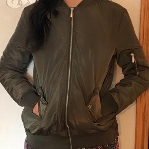 Olive green jacket BOMBER JACKET